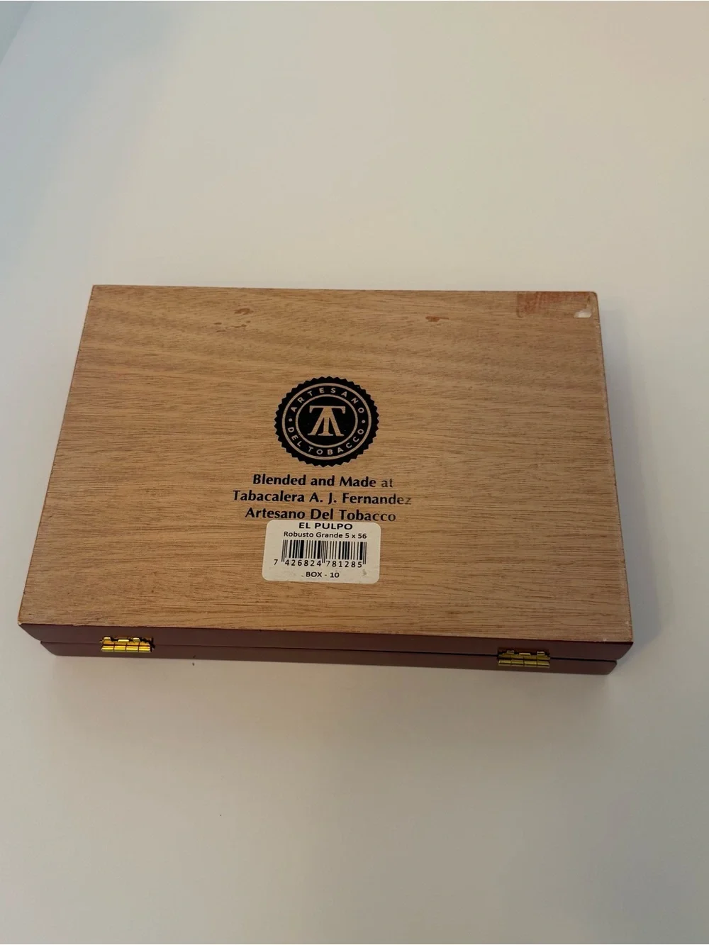 AJ Fernandez El Pulpo Toro Grande Empty Wooden Cigar Box